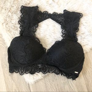 PINK Victoria’s Secret Black Lace Bralette NWOT